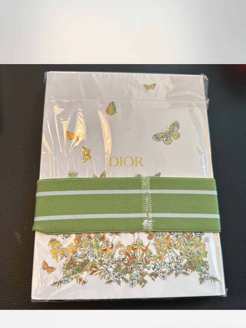 Christian Dior Around the World Butterfly Notebook Green/Gold/Orange - Picture 2 of 3
